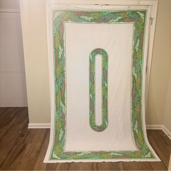 VTG Sunweave Linen Corp Floral Garden Cotton Rectangular Tablecloth 62" x 100" - Picture 6 of 6